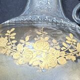 Glass or gold crystal ewer – Gallia Métal Alfénide for Christofle