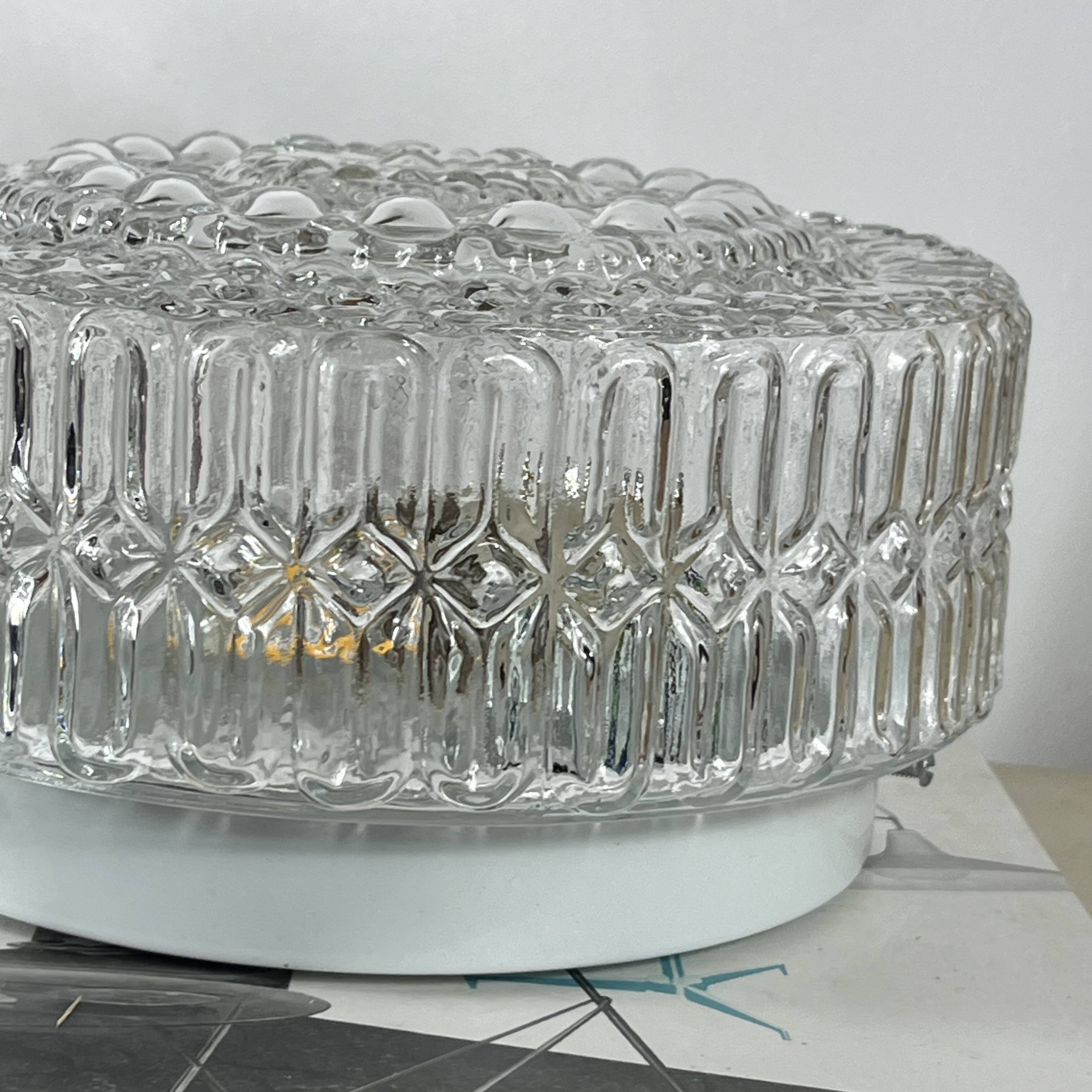Round wall light ceiling fixture transparent glass vintage antique lamp