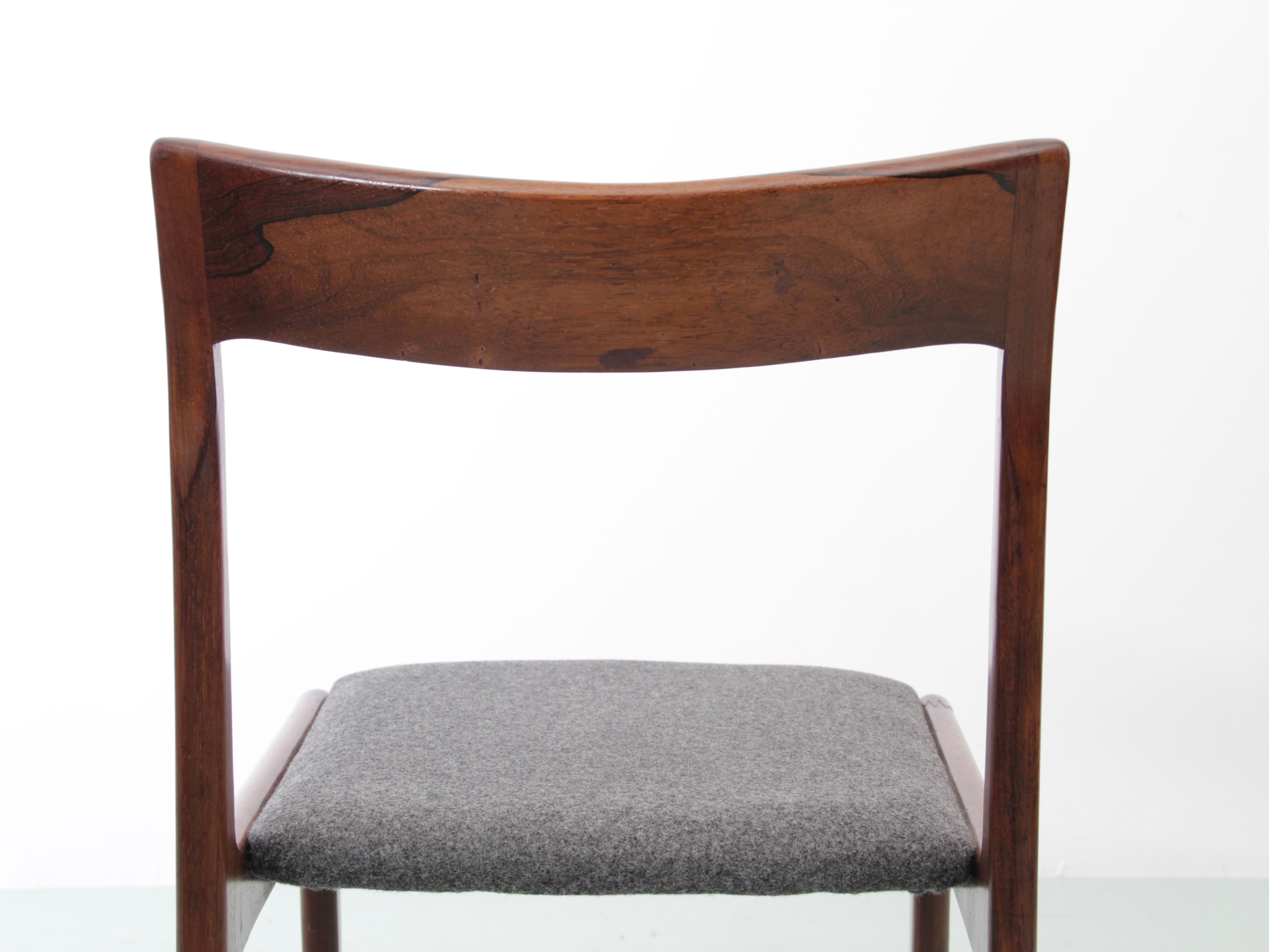 Suite of 6 Scandinavian rosewood chairs from Rio