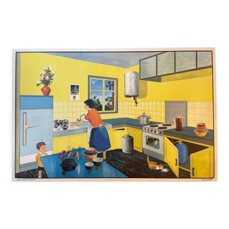 Ogé Hachette poster "the kitchen and the street"