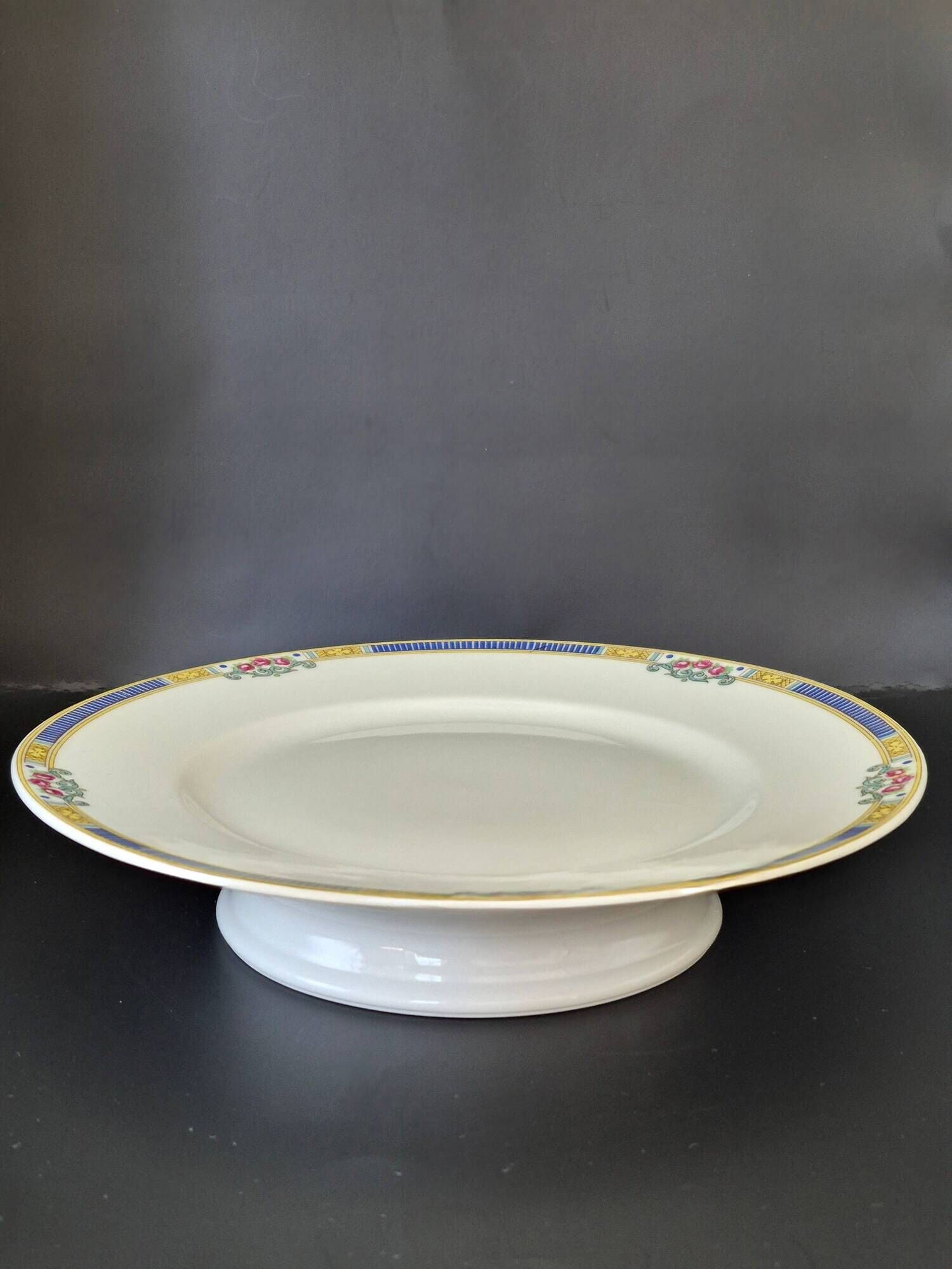 Presentation plate on pedestal Bernardaud Limoges – Art Deco – A711