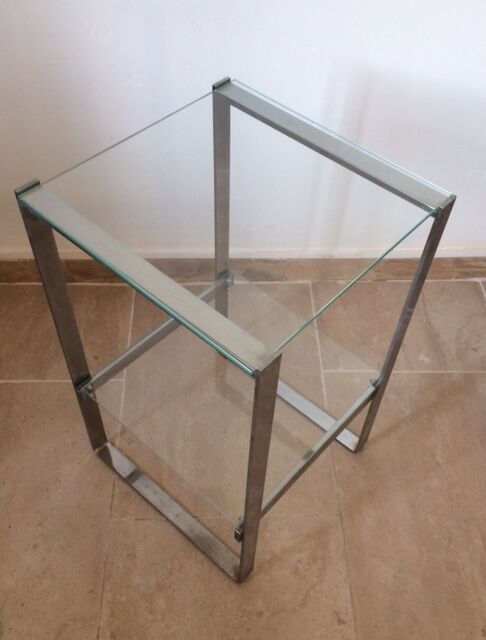 Sellette chrome metal sofa tip