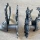 Pair of vintage deer head hooks