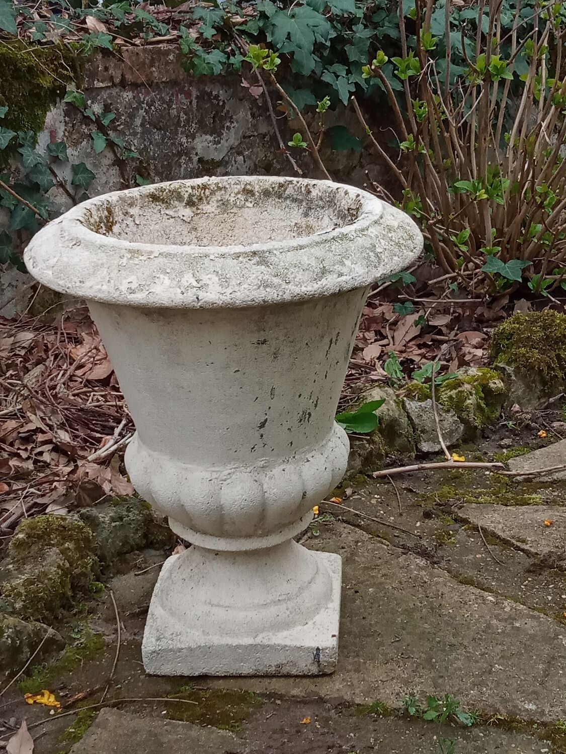 Pair of Medici vases in reconstituted stone