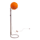 Atomic age Orange glass floor lamp by Tibor Hazi, Hungary, 1973