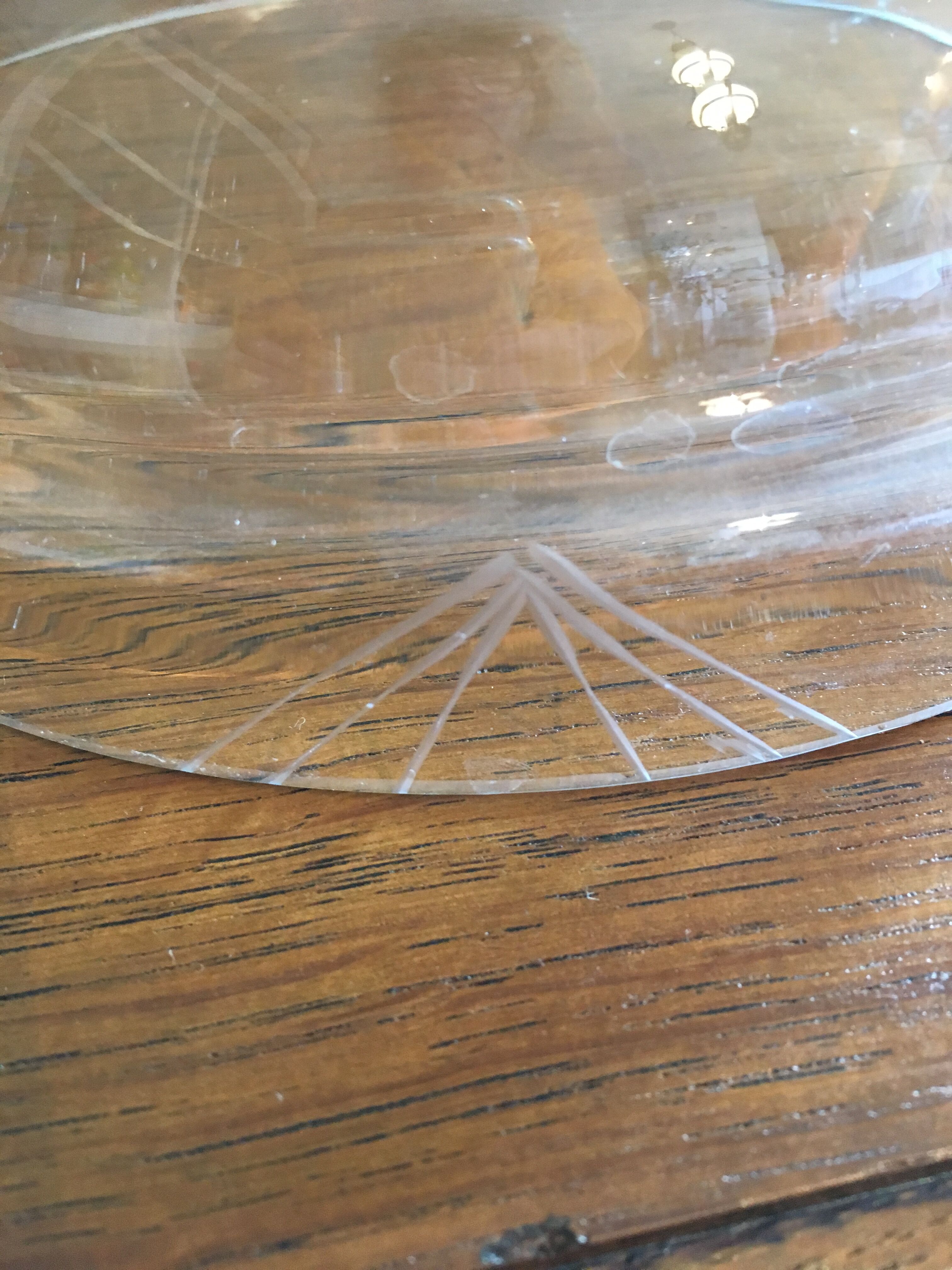 Old metal and glass compotier