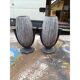 Pair of Art Deco enamelled cast iron vases