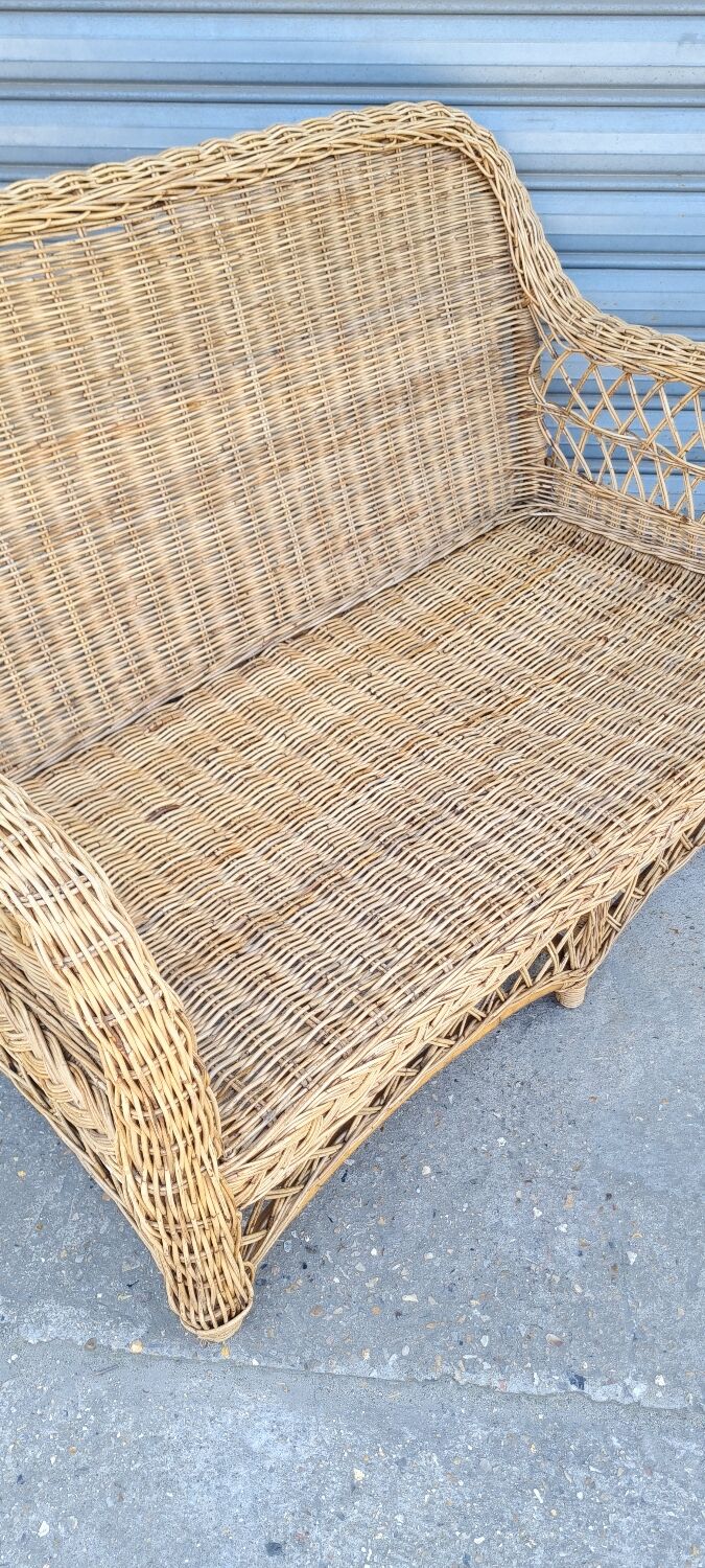 Rattan and wicker sofa 1960