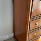 1970s wooden and bamboo bar cabinet