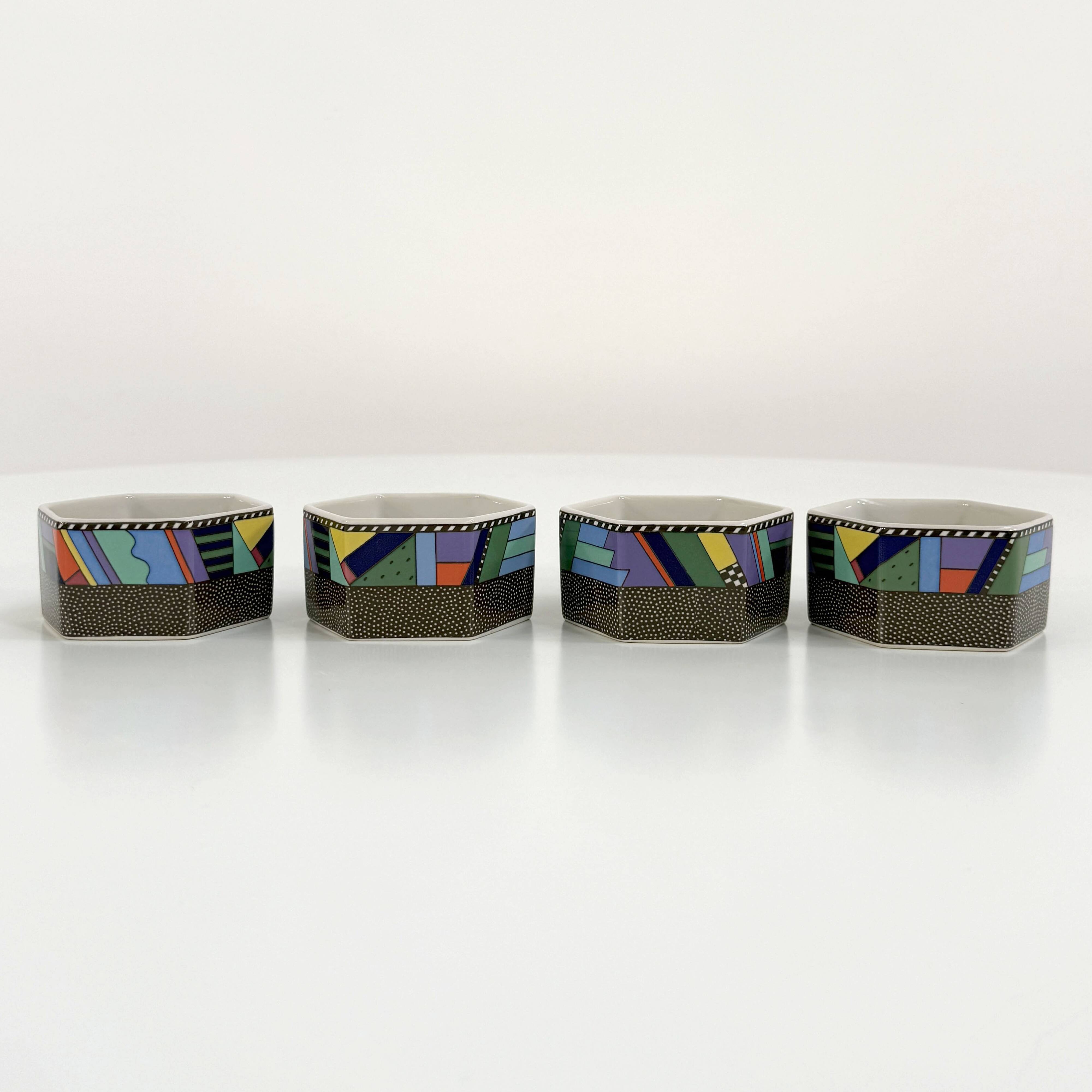 Set of 4 Metropol Apero Bowls by Barbara Brenner for Rosenthal, 1990