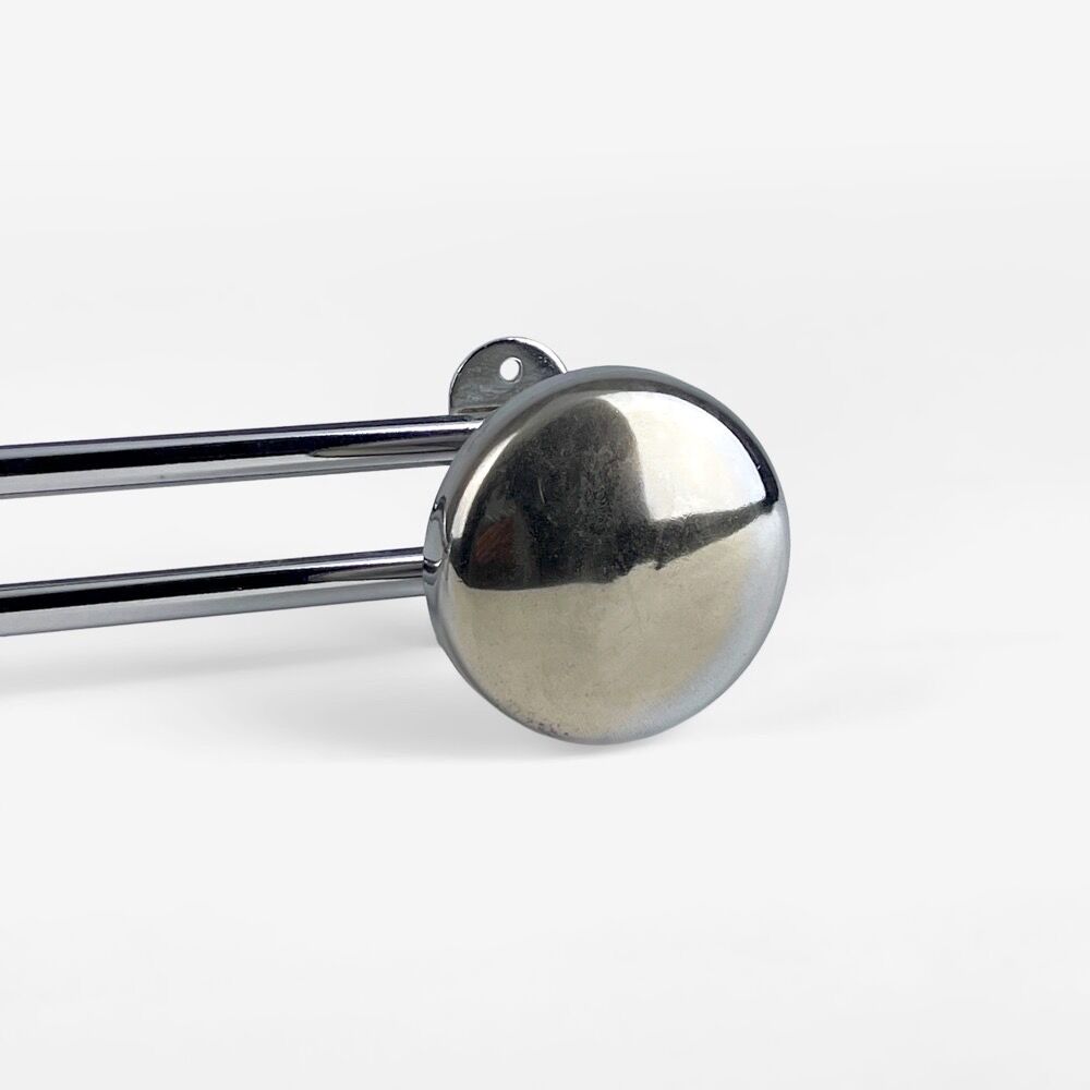 Coat rack in chromed metal 4 hooks 70s