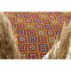 1970s vintage Turkish Oushak handmade wool cotton orange area rug 177x256