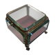 Art Deco jewelry box in beveled glass