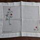 Embroidered placemats in vintage linen field flowers series of seven