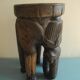elephant stool plant holder vintage African art 50s