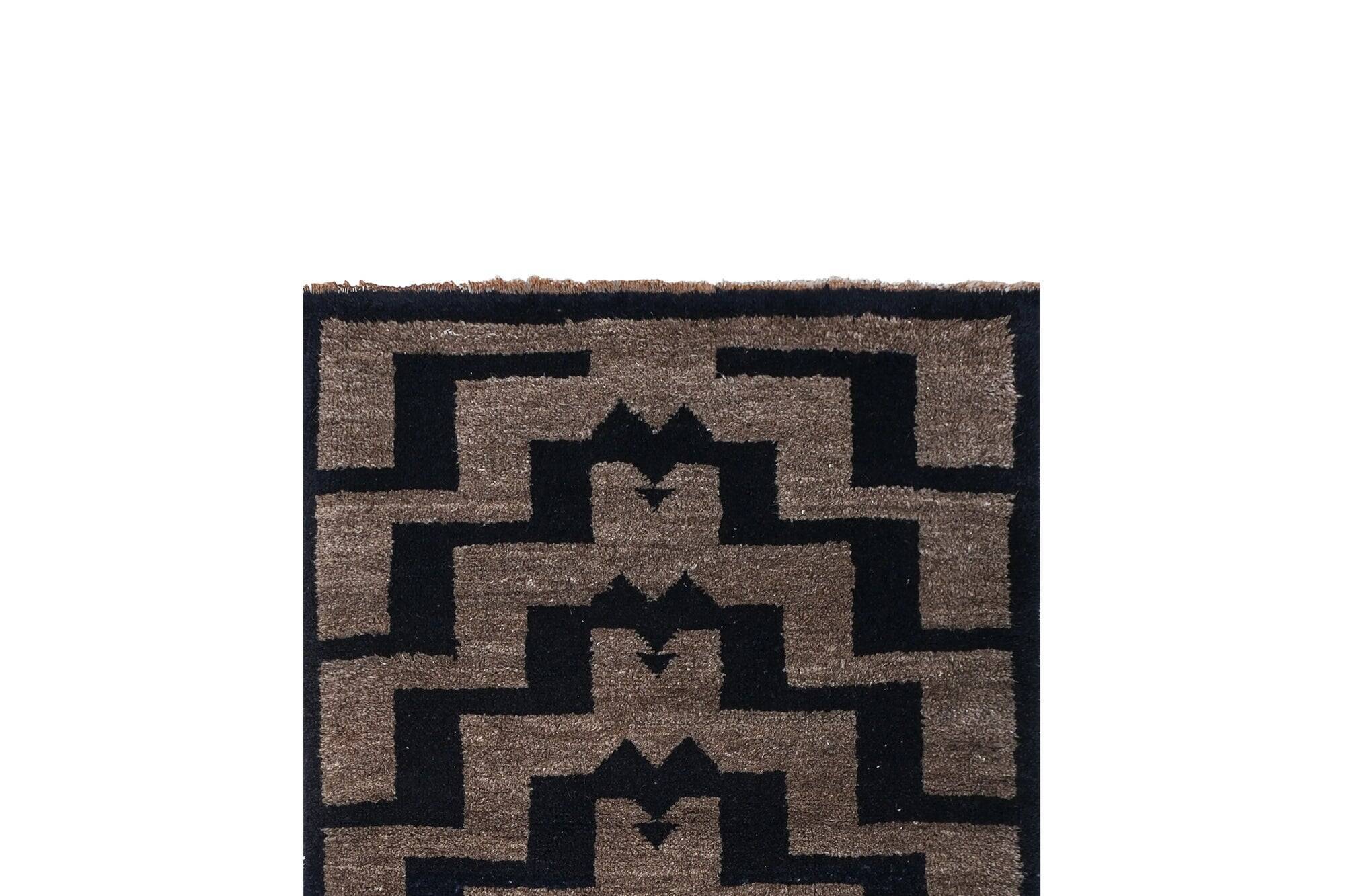 Vintage Turkish handmade rug 85x195 cm