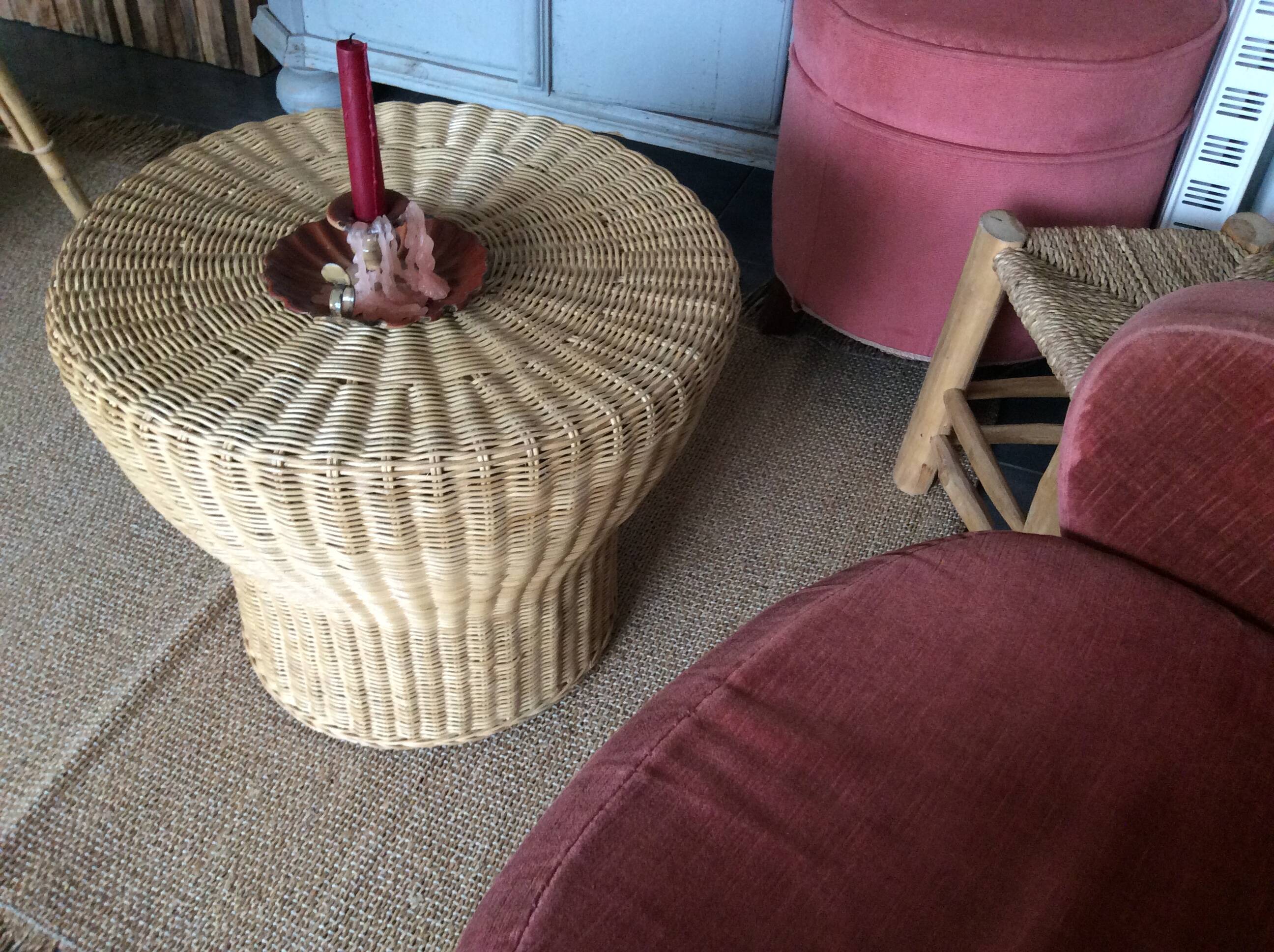 Wicker coffee table