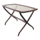 Italian Design Wooden Scissor Frame Side Table with Glass Top. Italy, 1950s