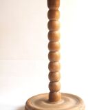 Beaded wood pedestal table