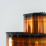 Pendel brutaliste en cuivre brûlé par Svend Aage Holm Sørensen (Danemark, années 1960).