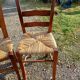 6 chaises anciennes en bois et paille