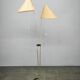 1960s Czech Japanese Floor Lamp with Twin Handmade Paper Shades