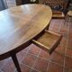 Large oval monastery table in solid oak, 19th century, 243×154cm