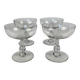 4 coupes à champagne Baccarat cristal uni forme gondole