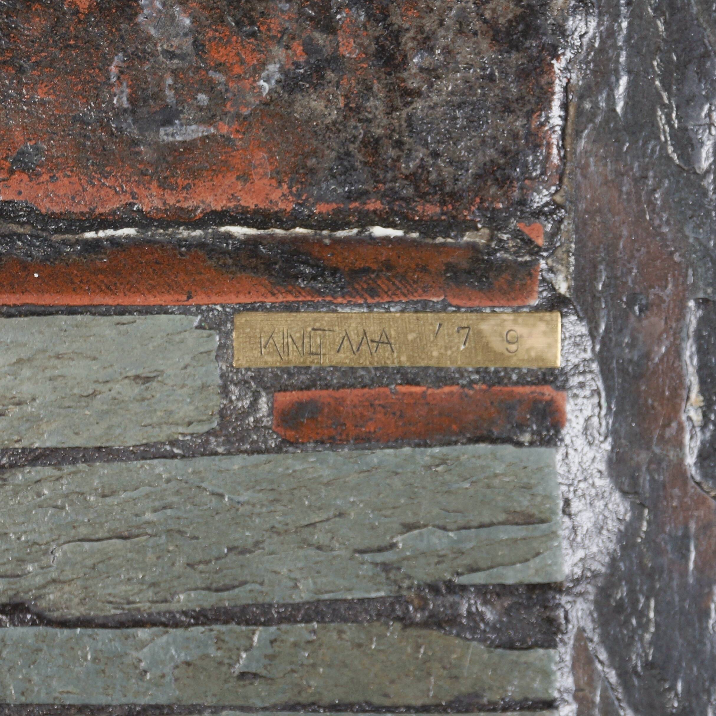 Coffee table by Paul Kingma, 1979 – Mosaic in earth tones, Ø100 cm