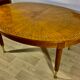 Oval dining table 1960 with 4 extensions, precious wood marquetry