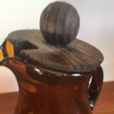 Amber glass pitcher