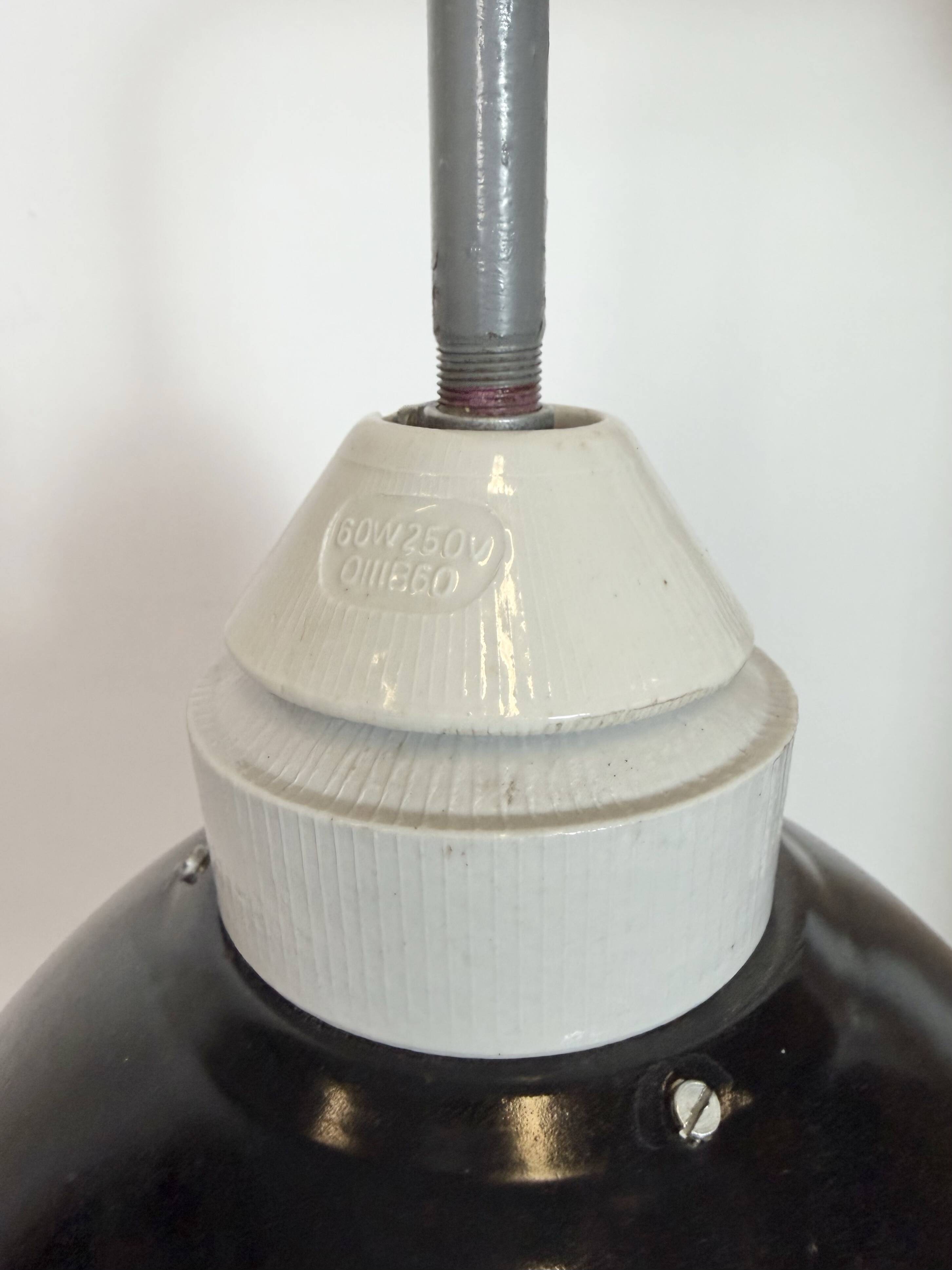 Industrial Factory Wall Lamp with Black Enamel Shade, 1960s