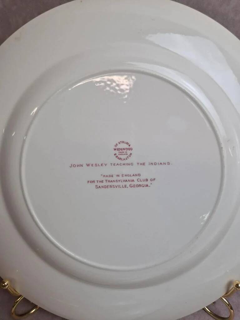 Set of 4 Wedgwood Georgia Historical Plates Mulberry England vintage