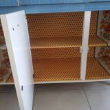 Blue and white formica sideboard