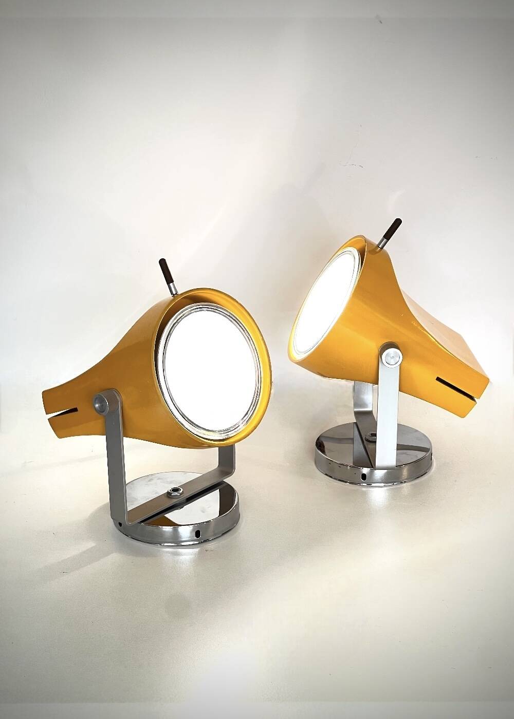Pair of wall or table lamps designed by E. Fermigier for Disderot 1968