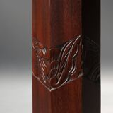 Art Deco carved oak Side Table, Belgium ca. 1920