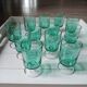 12 vintage stemmed glasses