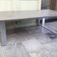Brutalist coffee table chrome metal and slate Studio Draenert 1970 Germany