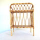 Bamboo and rattan bedside shelf