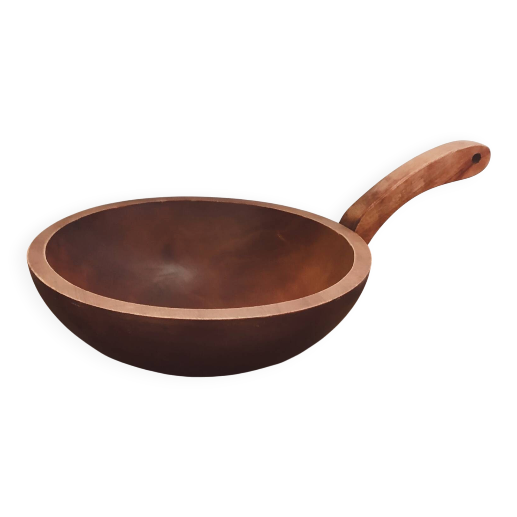 Service bowl, large bowl with wooden handle • Baribocraft • Canada