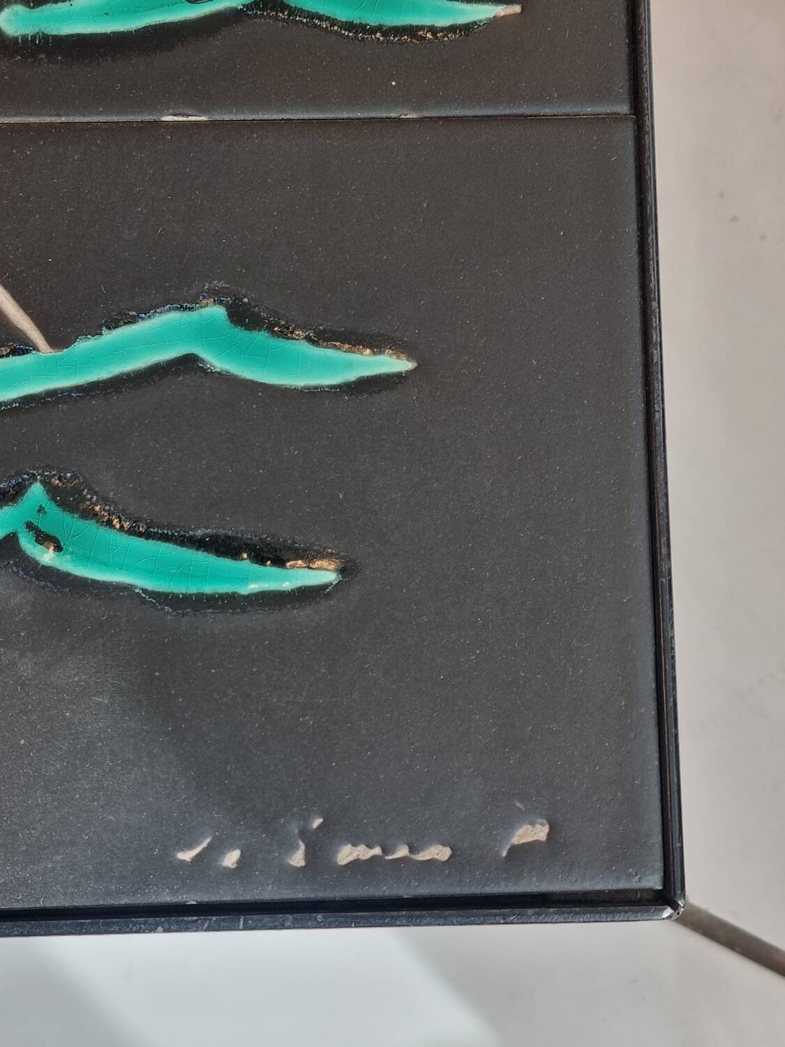 Vintage coffee table signed