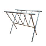 Chrome-plated brass magazine rack circa 1970