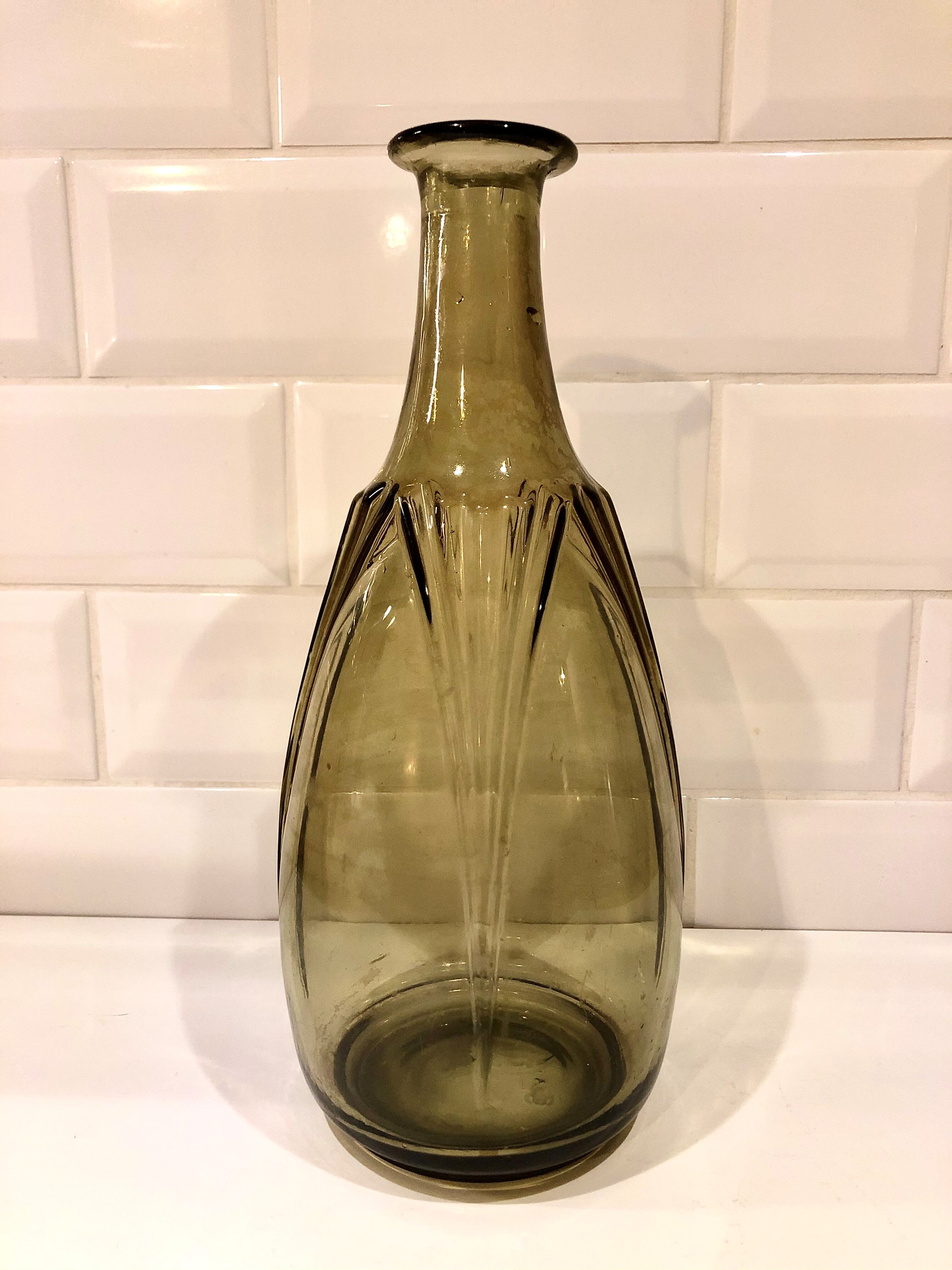 Blown glass water carafe