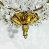 Bronze and crystal ceiling light