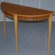 Paire de tables console demilune Bevan Funnell Phoenix en bois de zebrano