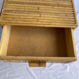 Vintage rattan bedside