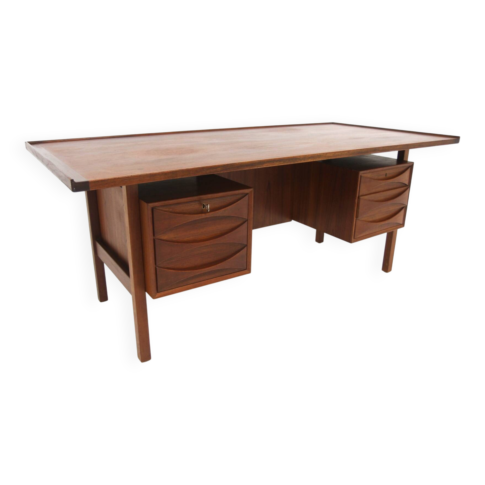 Scandinavian desk in teak, "Model 75", Niels Clausen, Denmark, 1960
