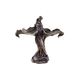 Brass female figurine in Art Deco style with floral motifs, European decorative art