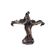 Brass female figurine in Art Deco style with floral motifs, European decorative art