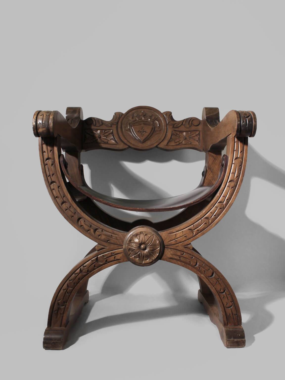 Renaissance Revival Dante Oak Chair, 1850s, Sweden